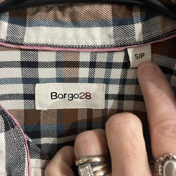 Upcycled Borgo28 Plaid Button-Up Shirt - Picture 3 of 3
